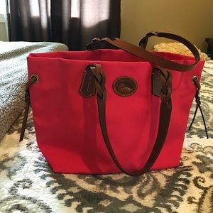 Never been used, pink D&B canvas tote